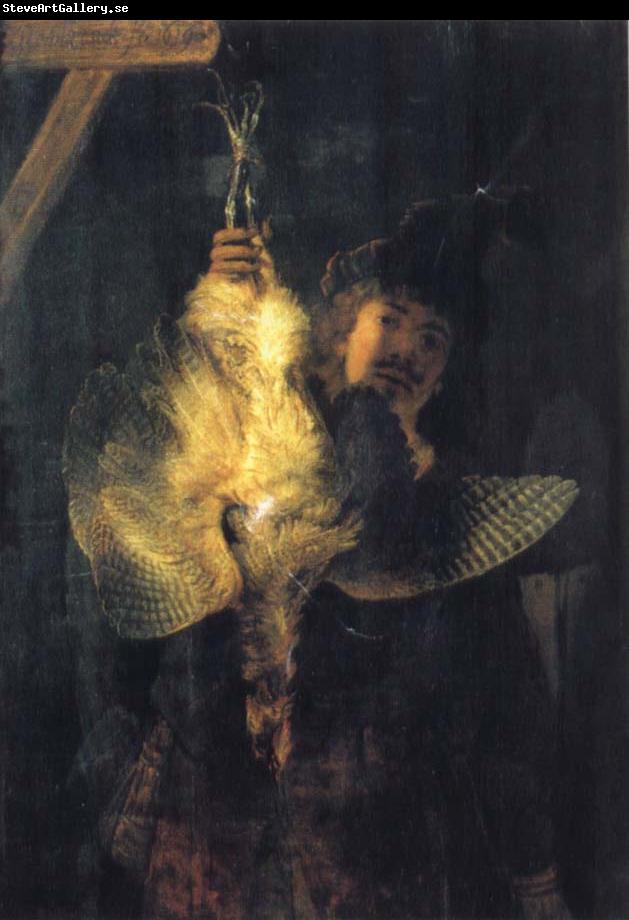 REMBRANDT Harmenszoon van Rijn Self-Portrait with a Dead Bittern